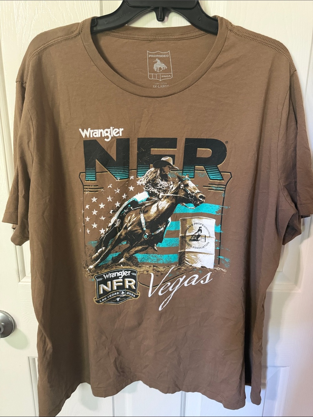 Wrangler Brown NFR 2024 Vegas Graphic Short-Sleeve Tee